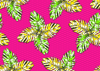 Textile fashion, african print fabric, abstract seamless pattern, vector illustration file.