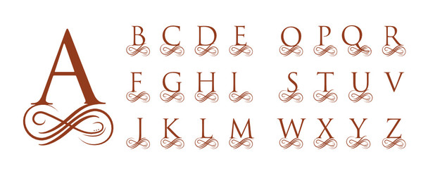 Vintage  Caligraphy Capital Letters for Monograms