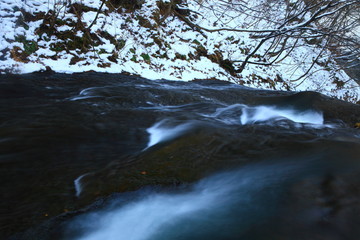 冬の釜淵の滝