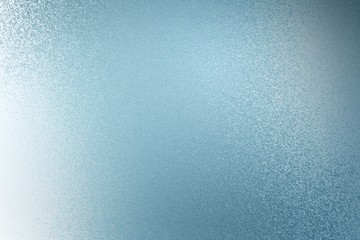 Texture of reflection on light blue paint steel wall, abstract background