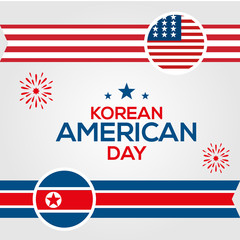 Korean American Day Vector Design