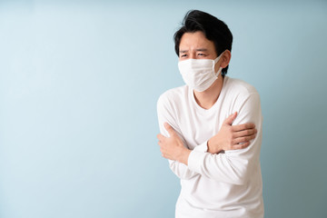 インフルエンザにかかった男性