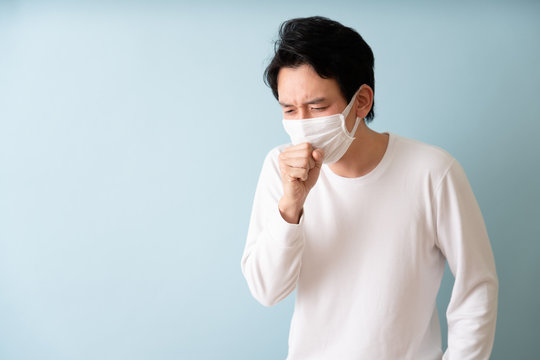インフルエンザにかかった男性