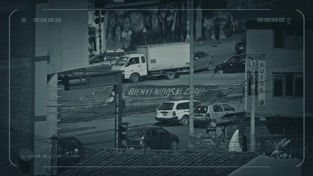 CCTV Busy Road In South American City