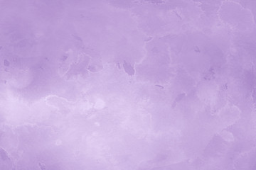 Violet ink and watercolor textures on white paper background. Paint leaks and ombre effects. Hand painted abstract image.