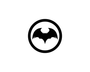 Bat logo template vector icon illustration