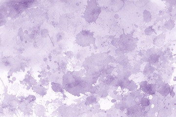 Violet ink and watercolor textures on white paper background. Paint leaks and ombre effects. Hand painted abstract image.