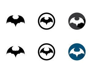 Obraz premium Bat logo template vector icon illustration