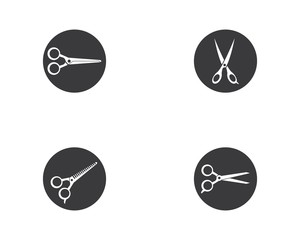 Scissors Logo Icon template vector illustration