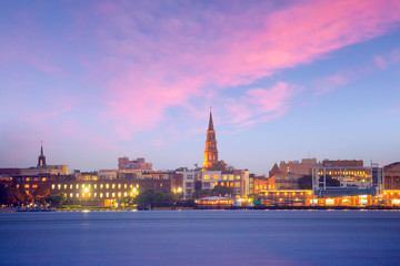 Fototapeta na wymiar Skyline of Charleston, South Carolina, USA