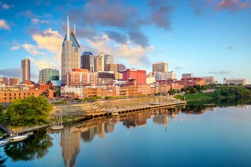 Nashville, Tennessee downtown skyline - obrazy, fototapety, plakaty