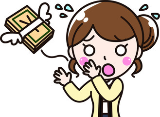  女性会社員OLのお金がない金欠