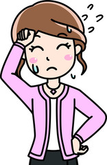  女性会社員OL-焦り悩みトラブル