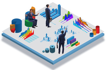 Businessman in business infographics concept