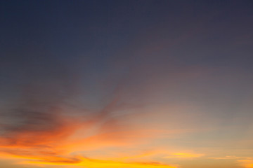 Obraz premium sunrise with clouds,Fiery orange sunset sky. Beautiful sky