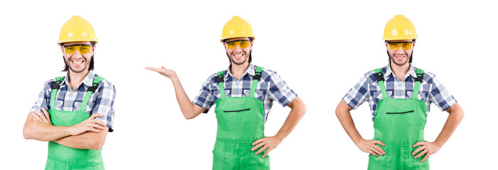 Industrial worker isolated on the white background