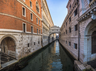 Venice canal view bridge of sight