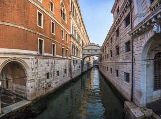 Fototapeta na wymiar Venice canal view bridge of sight