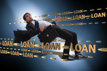 Business concept of debt and borrowing