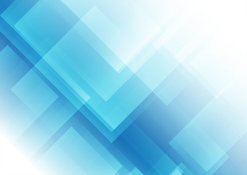 Abstract square shapes on blue background