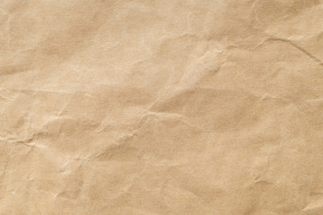 Brown crumpled paper texture for background.