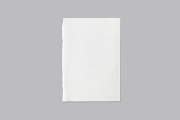 White sheet of paper texture for background with clipping path.