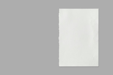 White sheet of paper texture for background with clipping path.