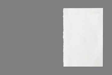 White sheet of paper texture for background with clipping path.