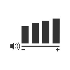 Flat volume control user interface vector illustration for web, mobile, logo, application and graphic design