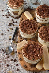 Traditional Italian dessert tiramisu