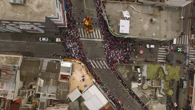 Over the 2017 Ambato Carnival Parade in Ecuador