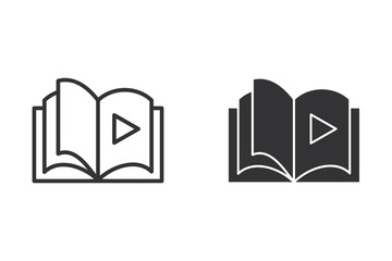 E-learning distance education vector icon for graphic and web design.