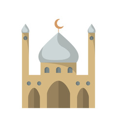 Flat icon of the mosque.