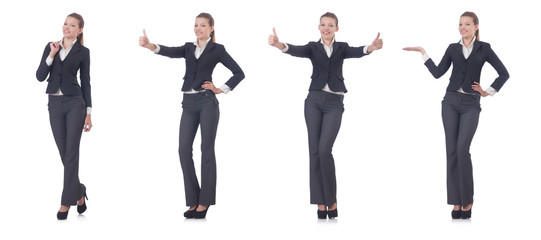 Obraz premium Businesswoman isolated on the white