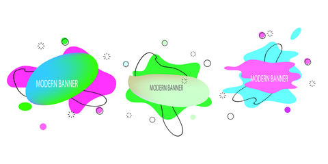 modern abstract vector banners with Flat geometric shapes vector