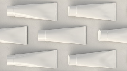 Pattern from blank white tube of toothpaste, cream or gel - 242243557