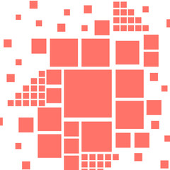 Flat simple vector pattern with square blocks of different size.