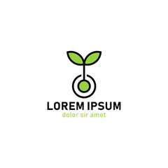 Green ecology plant nature sprout logo template