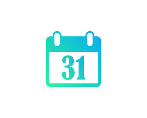 Calendar icon. calendar vector isolated on white background, EPS 10, top view