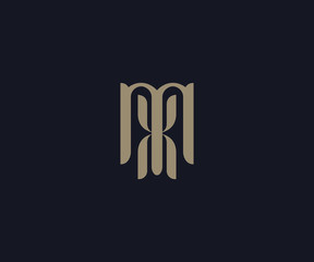 luxury letter MX logo designs element