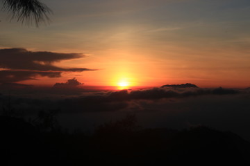 beutiful landsape sunrise over the Bromo mountain