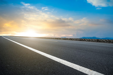 Fototapeta premium Air highway asphalt road and beautiful sky scenery