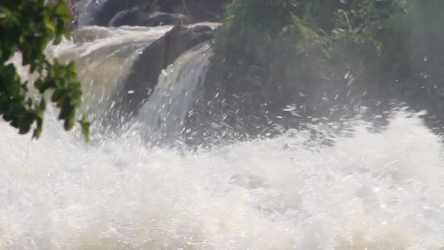 Raging River Nile south Sudan Beautiful shot of wild River Nile in south Sudan