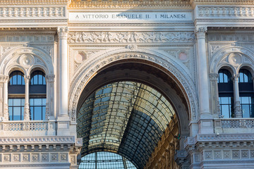 Fototapeta na wymiar Gallery Vittorio Emanuele II, luxury shopping mall, Milan, Italy