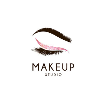 Vector logo design template for beauty salon. Lash and Brow icon.
