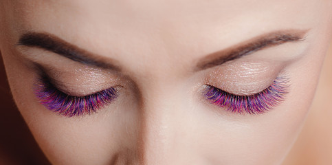 Eyelash extension procedure.