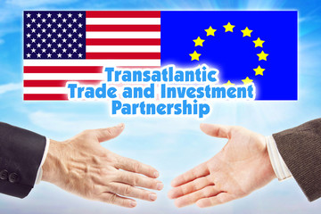 TTIP, Transatlantic Trade and Investment Partnership. Economic alliance between European Union and...
