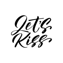 Happy Valentines Day typography poster with handwritten calligraphy text, isolated on white background. Vector Illustration - Vector