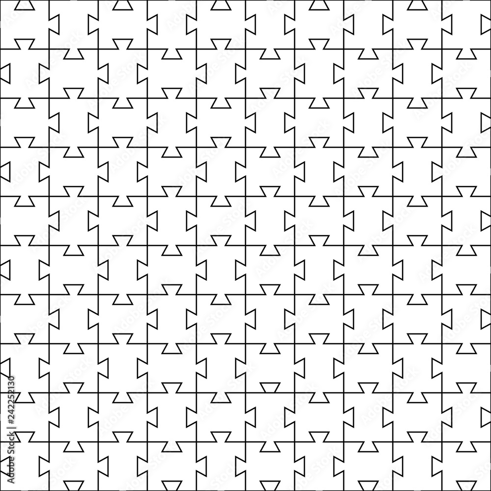 Poster outline jigsaw puzzle for pattern and design,vector illustration