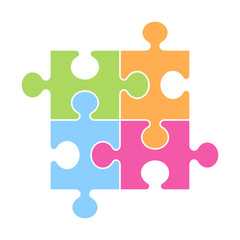 Fototapeta premium pastel jigsaw puzzle icon for pattern and design,vector illustration